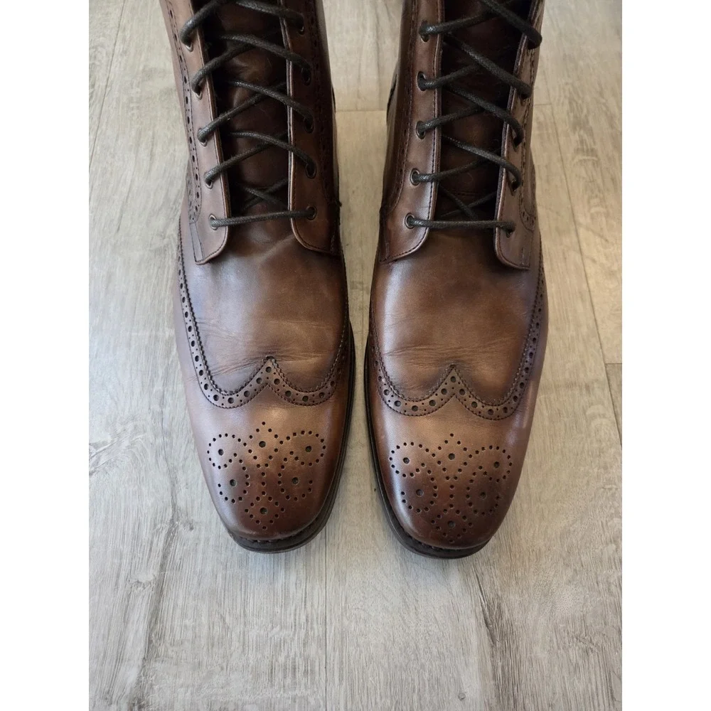 Thursday Boots Wingtip Burnished Lace Up Mens 11.5 Leather
